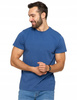 KOSZULKA MĘSKA BAWEŁNA PREMIUM KRÓTKI RĘKAW T-SHIRT NIEBIESKI MORAJ R.XXL