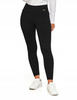 Legginsy Damskie Prążkowane Moraj Wysoki Stan Sportowe Czarne L/XL